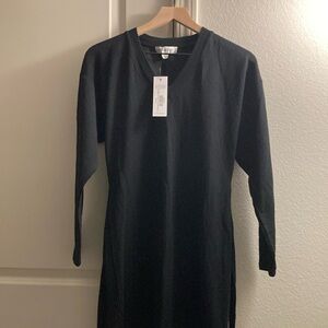 Elegant Black V-Neck Dress